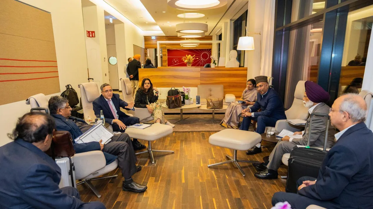 All party delegation arrives in Germany