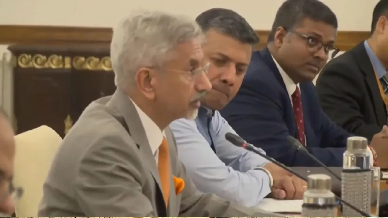 EAM Dr S Jaishankar meets with UK Foreign Secretary David Lammy in New Delhi.