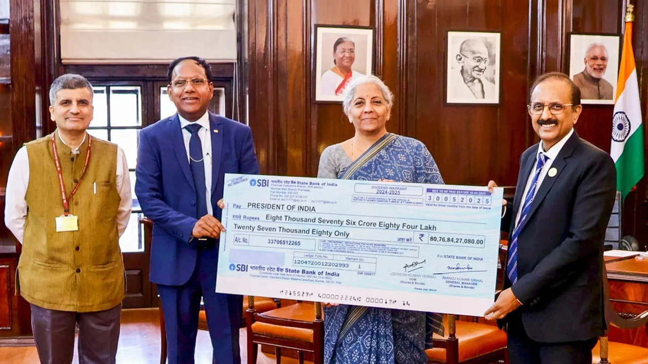 Nirmala Sitharaman C S Setty SBI Dividend