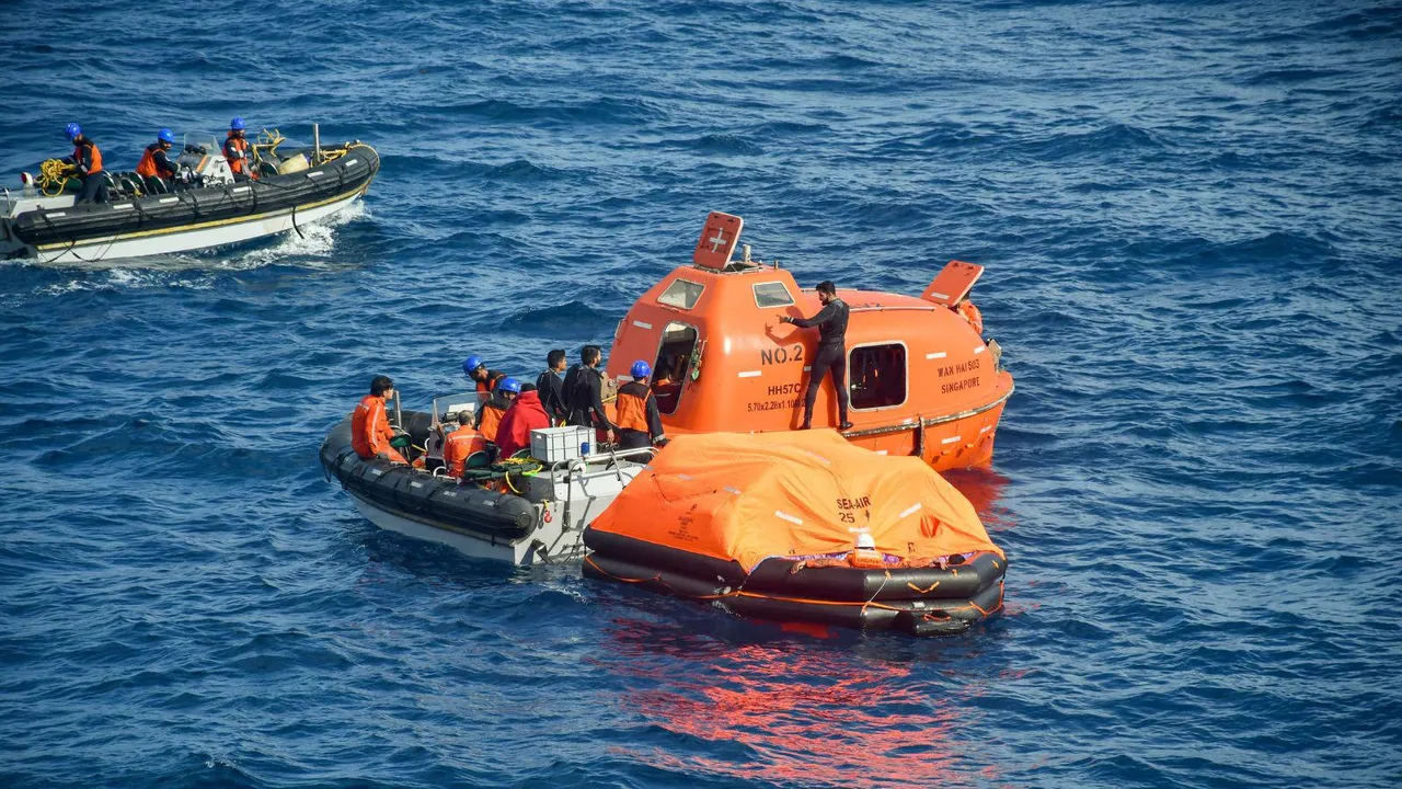 Singapore Cargo Ship Fire Kerala Rescue
