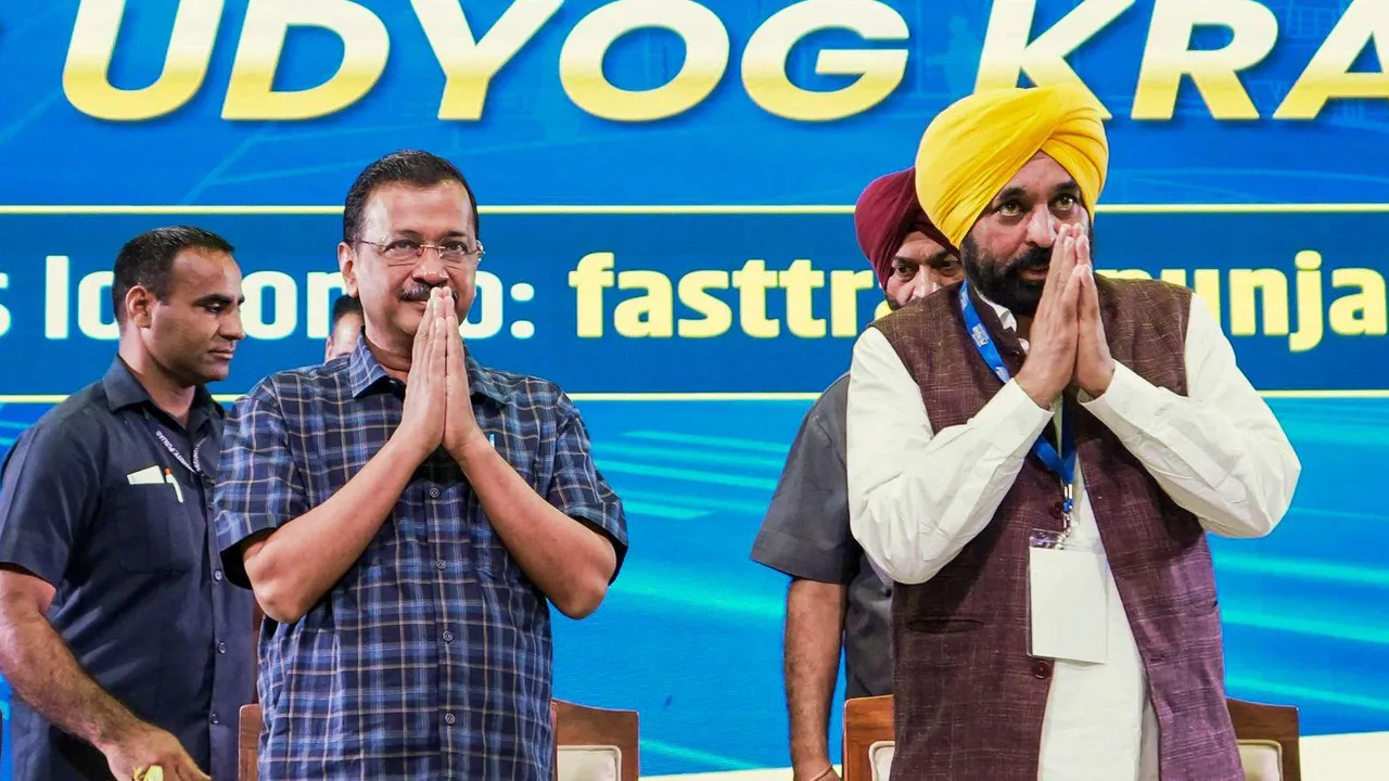 Arvind Kejriwal Bhagwant Mann Punjab AAP