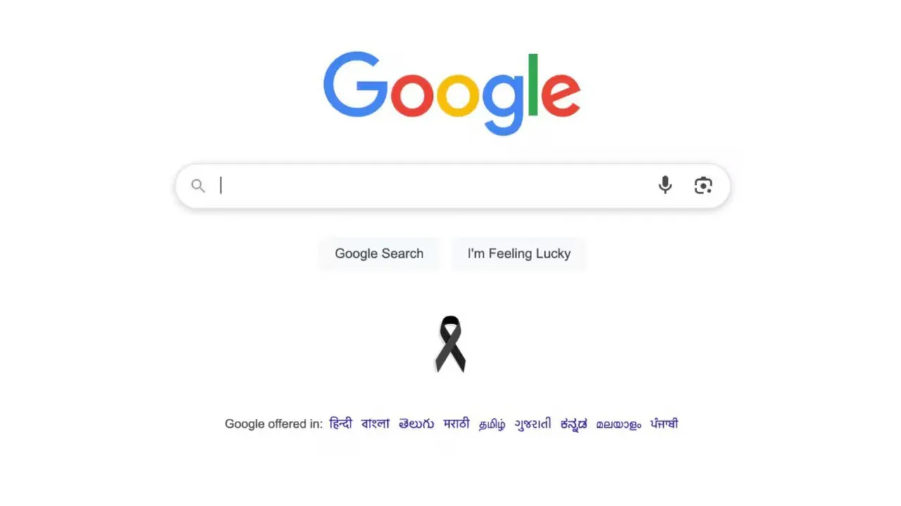  Google black ribbon Air India Plane Crash