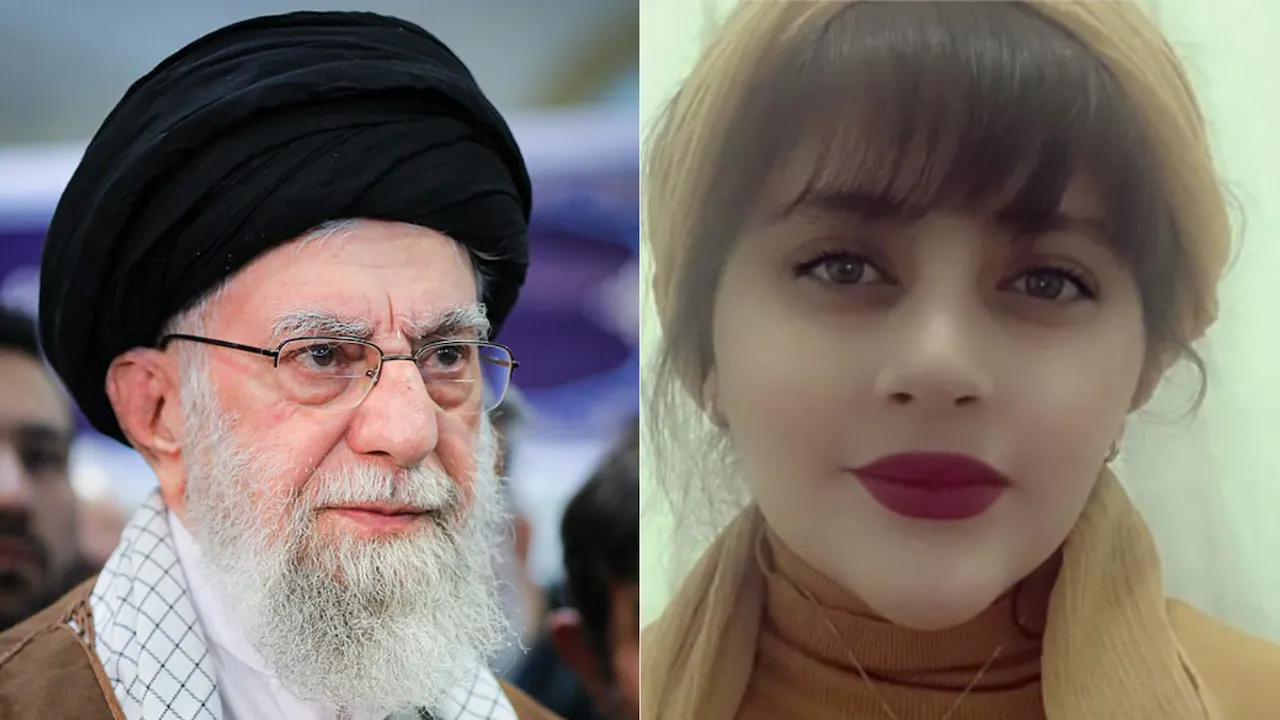 Ayatollah Ali Khamenei and Mahsa Amini