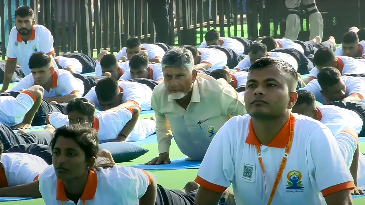 Chandrababu Naidu International Yoga Day
