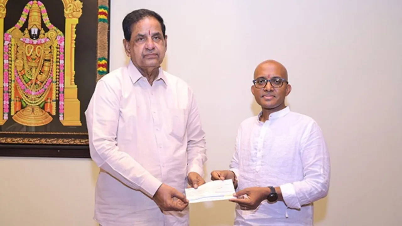 Thota Chandrasekhar Tirupati Donation