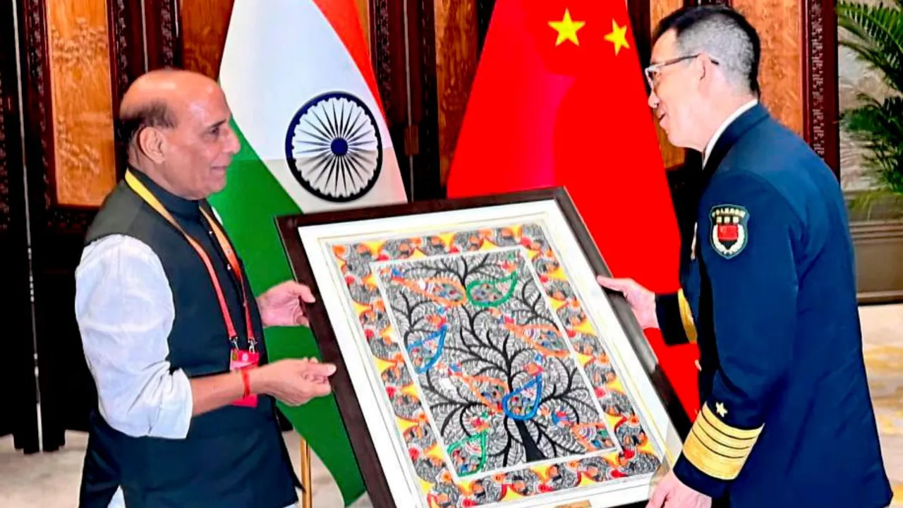 Rajnath Singh Admiral Dong Jun