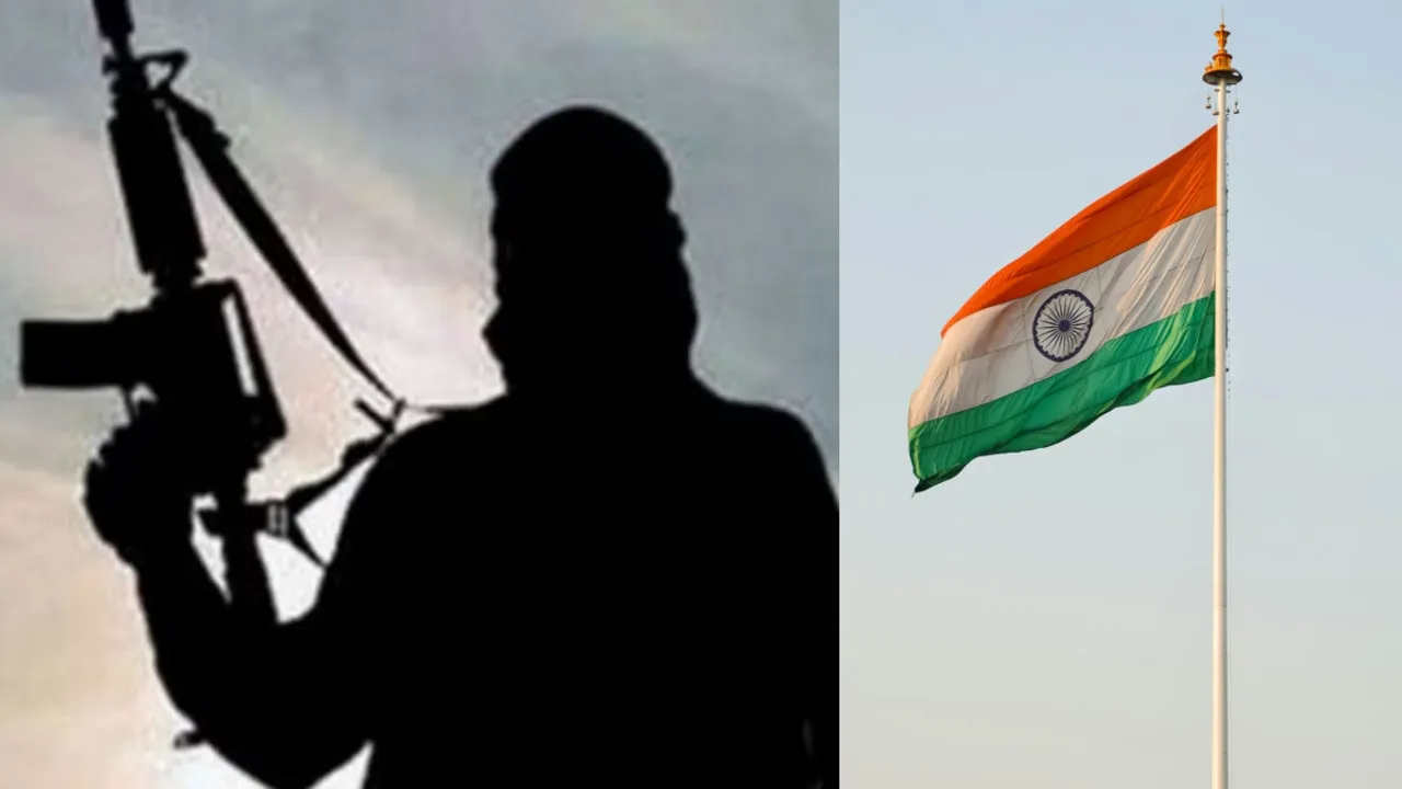 Indian flag terrorist