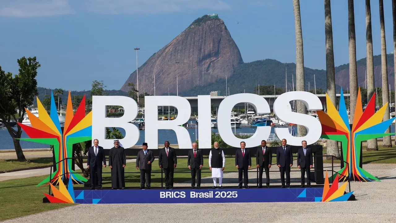 Prime Minister Narendra Modi joins fellow BRICS leaders at the Summit in Rio de Janeiro, Brazil, on Sunday, July 6, 2025.
