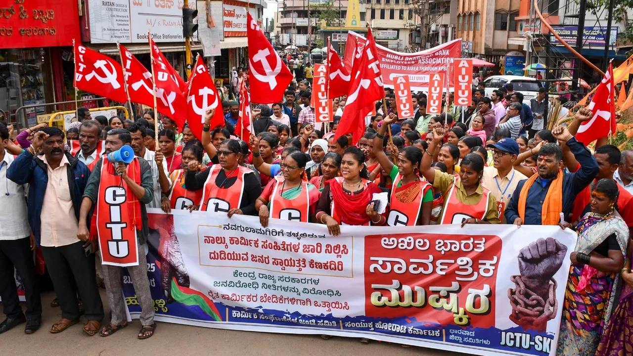 Karnataka Bandh Hubballi All India Strike Bharat Bandh