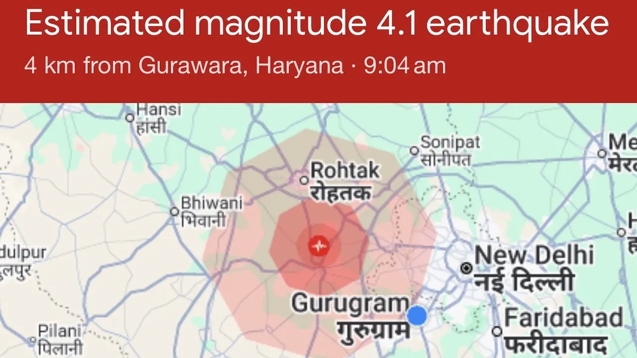 earthquake jhajjar rohtak delhi