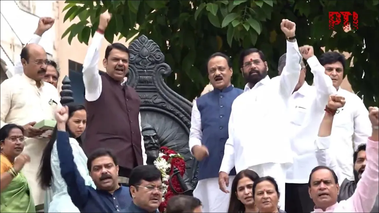 Chhattrapati Shivaji Maharaj Devendra Fadnavis Eknath Shinde