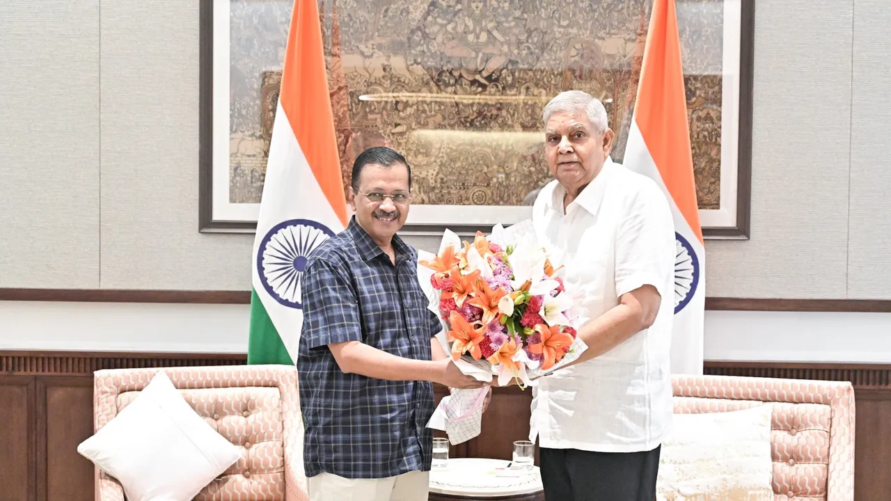 Arvind Kejriwal and Jagdeep Dhankhar