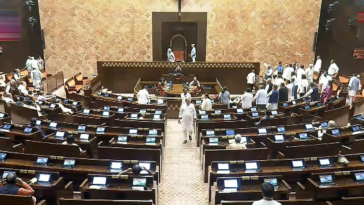 Rajya Sabha adjourned Parliament