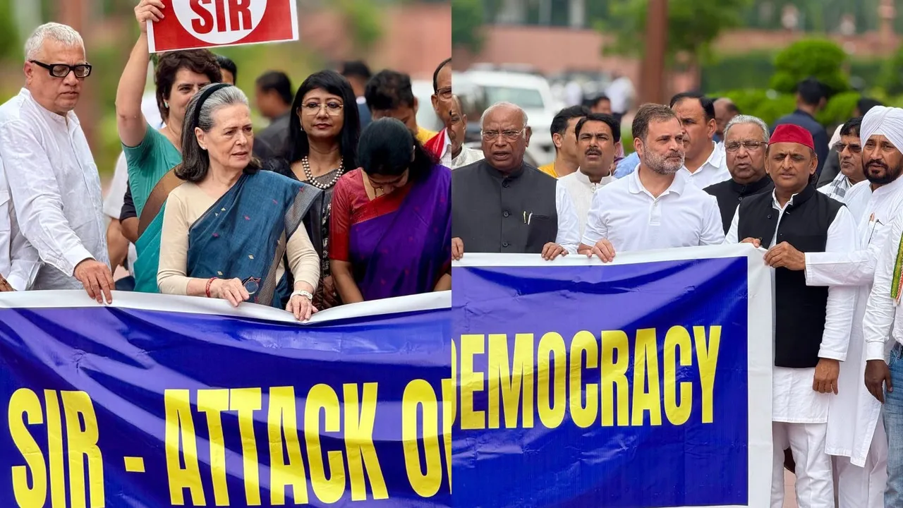 Sonia Gandhi Bihar SIR Protest