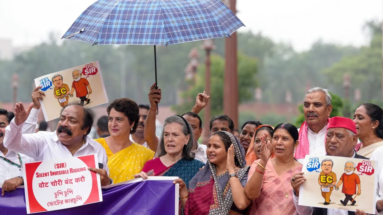 Sonia Gandhi Bihar SIR Protests