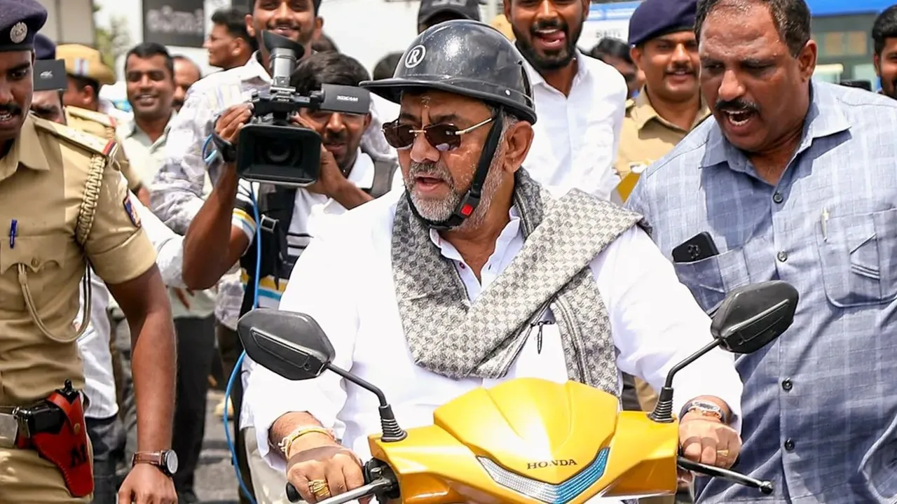 D K Shivakumar Traffic Fines