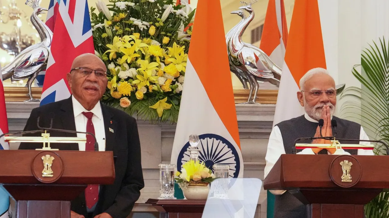 Narendra Modi Sitiveni Ligamamada Rabuka India Fiji Relations