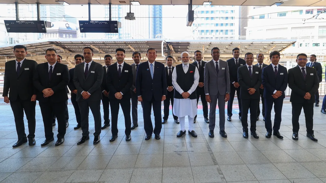 PM Narendra Modi travels with Japanese PM Ishiba to Sendai on the iconic Shinkansen bullet train on Saturday, August 30, 2025.