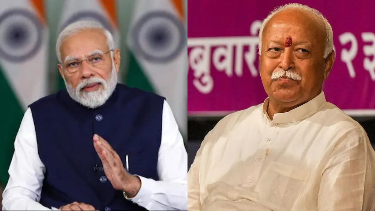Narendra Modi Mohan Bhagwat BJP RSS