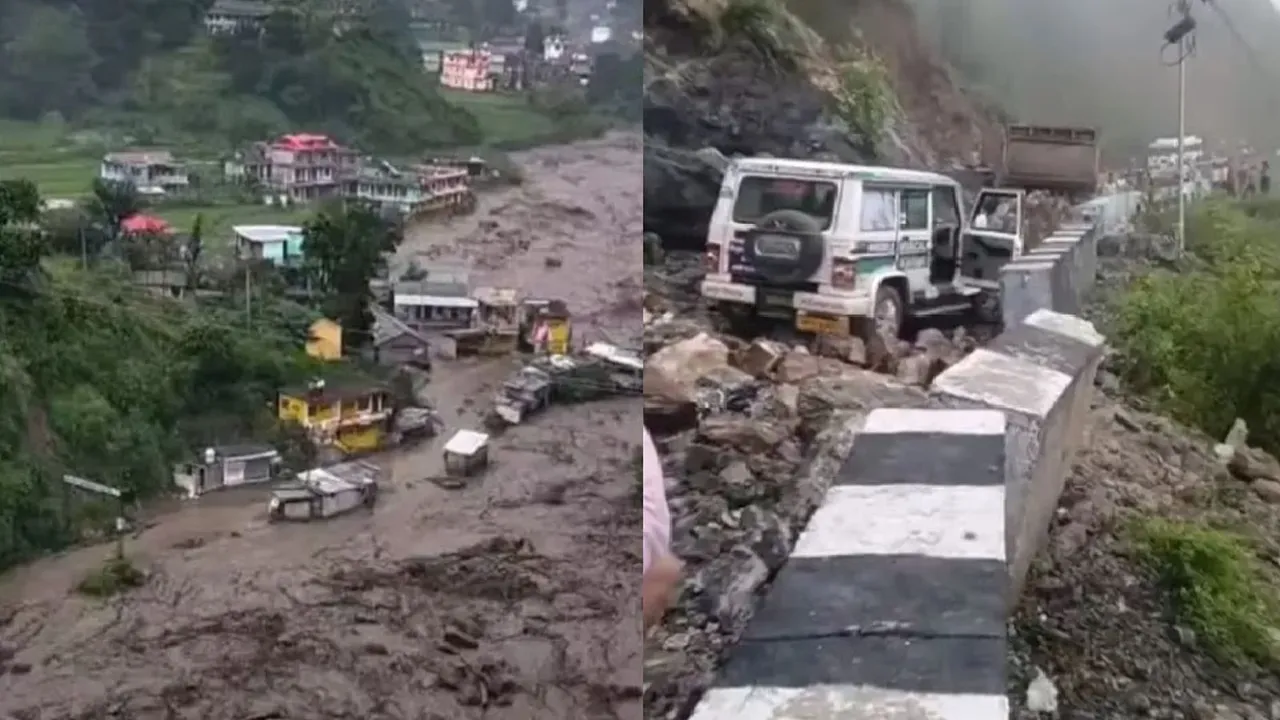 Bilaspur Cloudburst HImachal Pradesh Road Closed