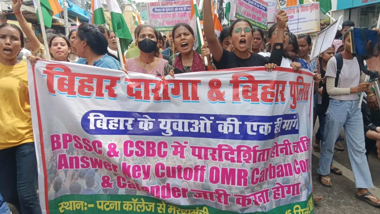 Bihar Police Lathicharge Bihar Police SI Recruitment