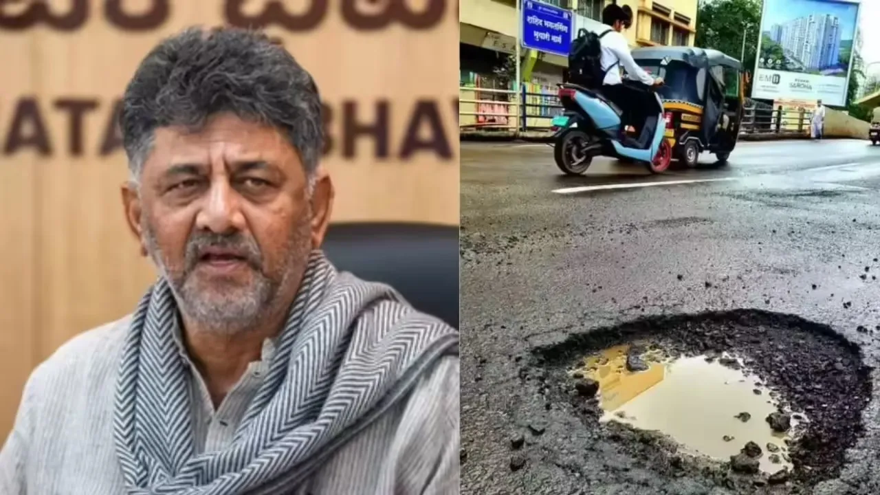 D K Shivakumar Bengaluru Potholes