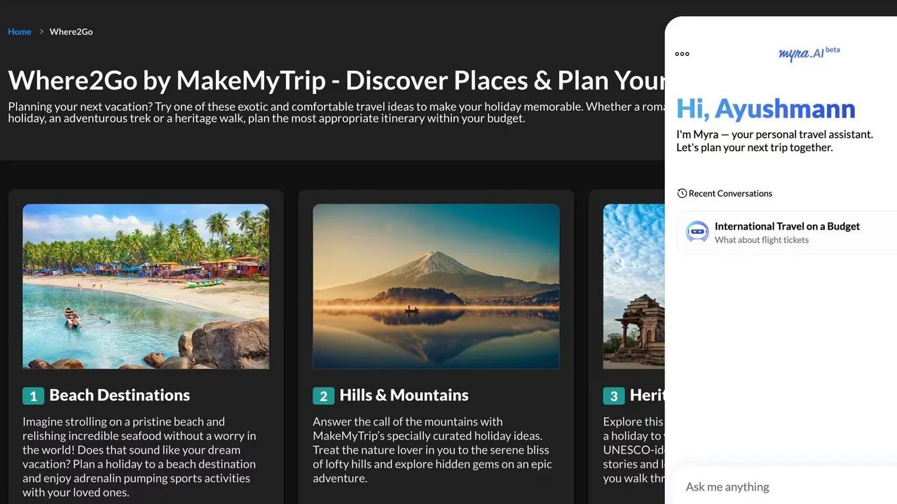 MakeMyTrip AI Myra