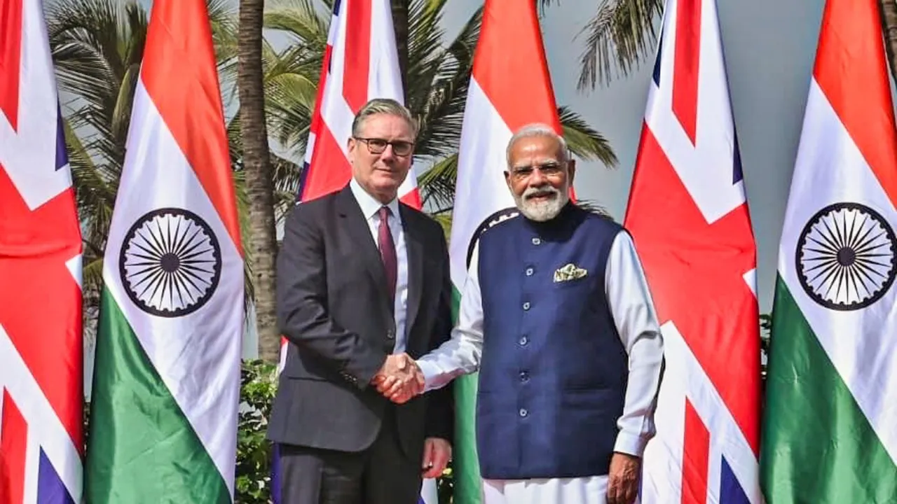 Narendra Modi Keir Starmer India UK