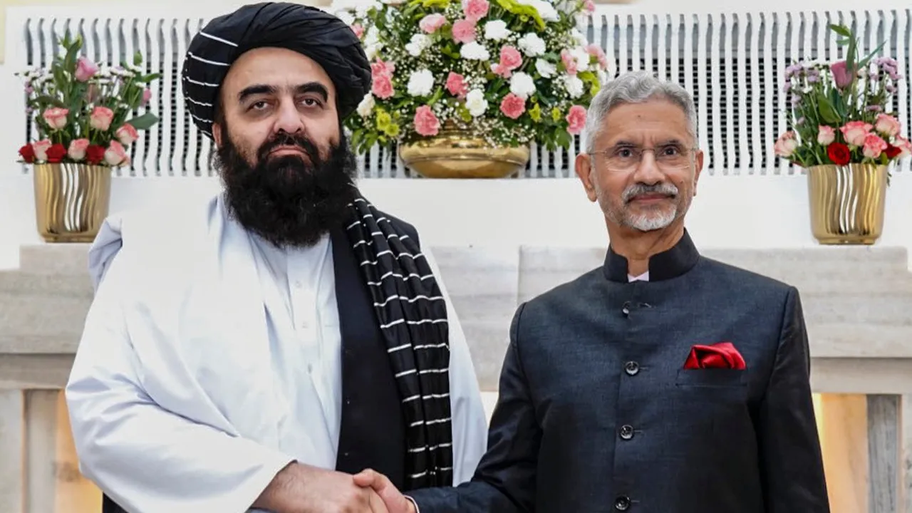 In this image posted on Oct. 10, 2025, Union External Affairs Minister S Jaishankar during a meeting with his Afghani counterpart Amir Khan Muttaqi, in New Delhi.