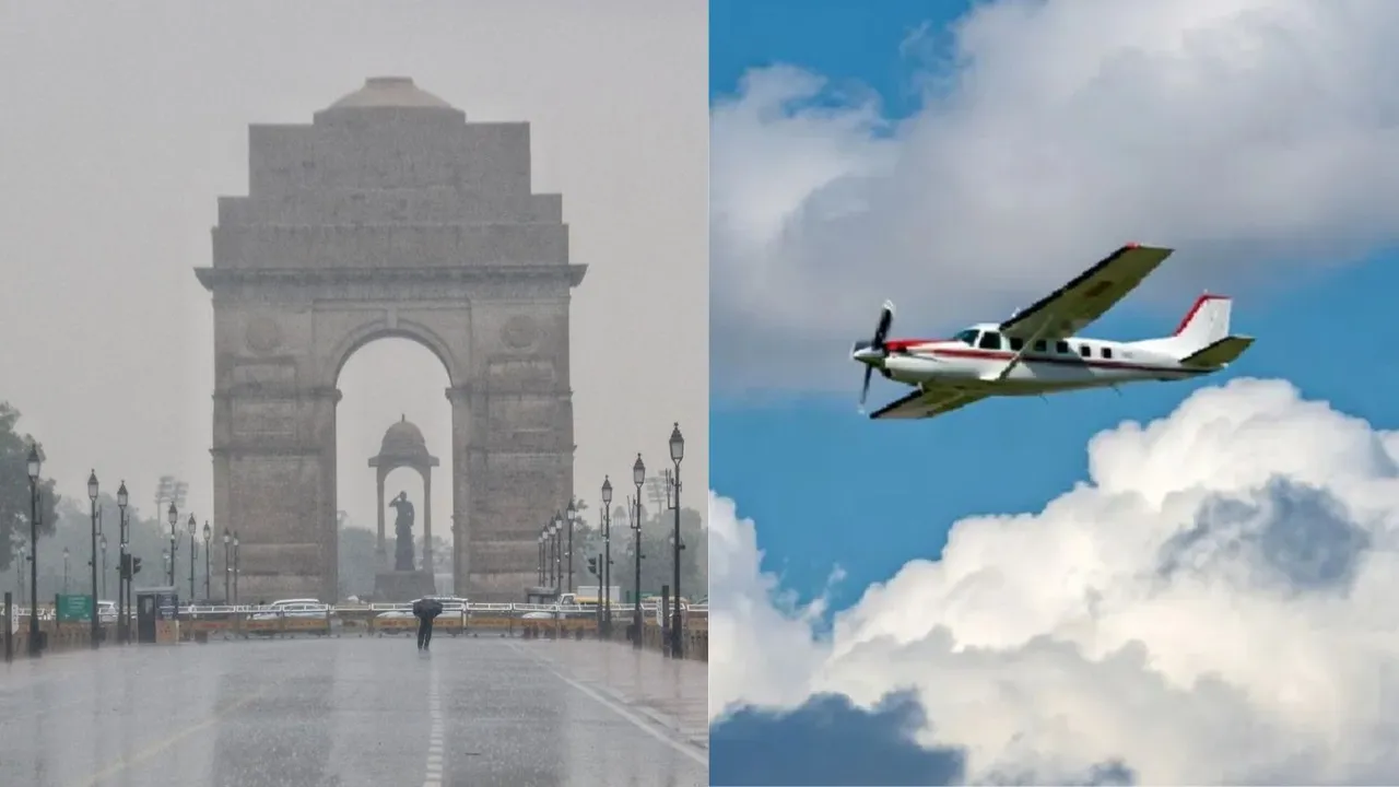 Delhi Cloud Seeding Rain Delhi Pollution