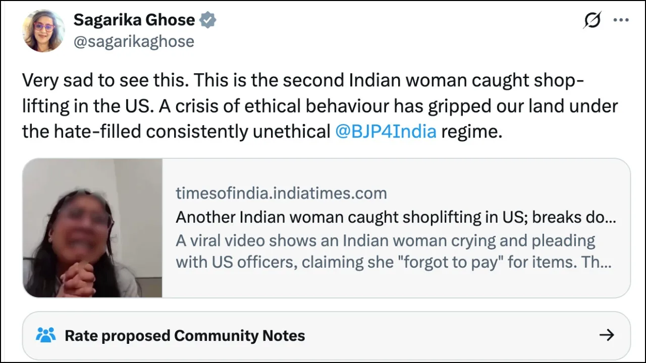 sagarika ghose tweet