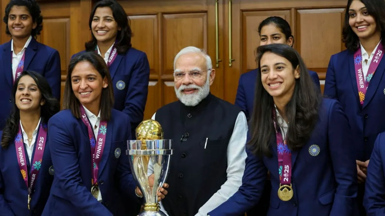 Indian Cricket Team Narendra Modi Harmanpreet Kaur Smriti Mandhana