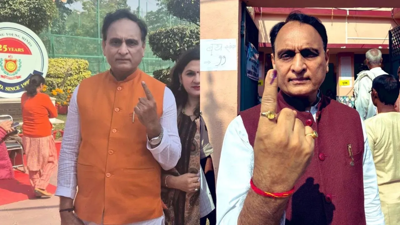 Rakesh Sinha Voting