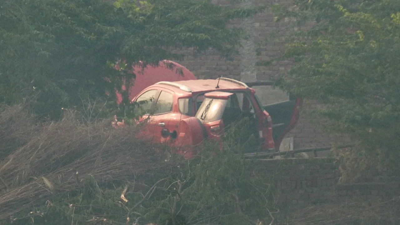 Red Ford EcoSport Delhi Blast Red Fort