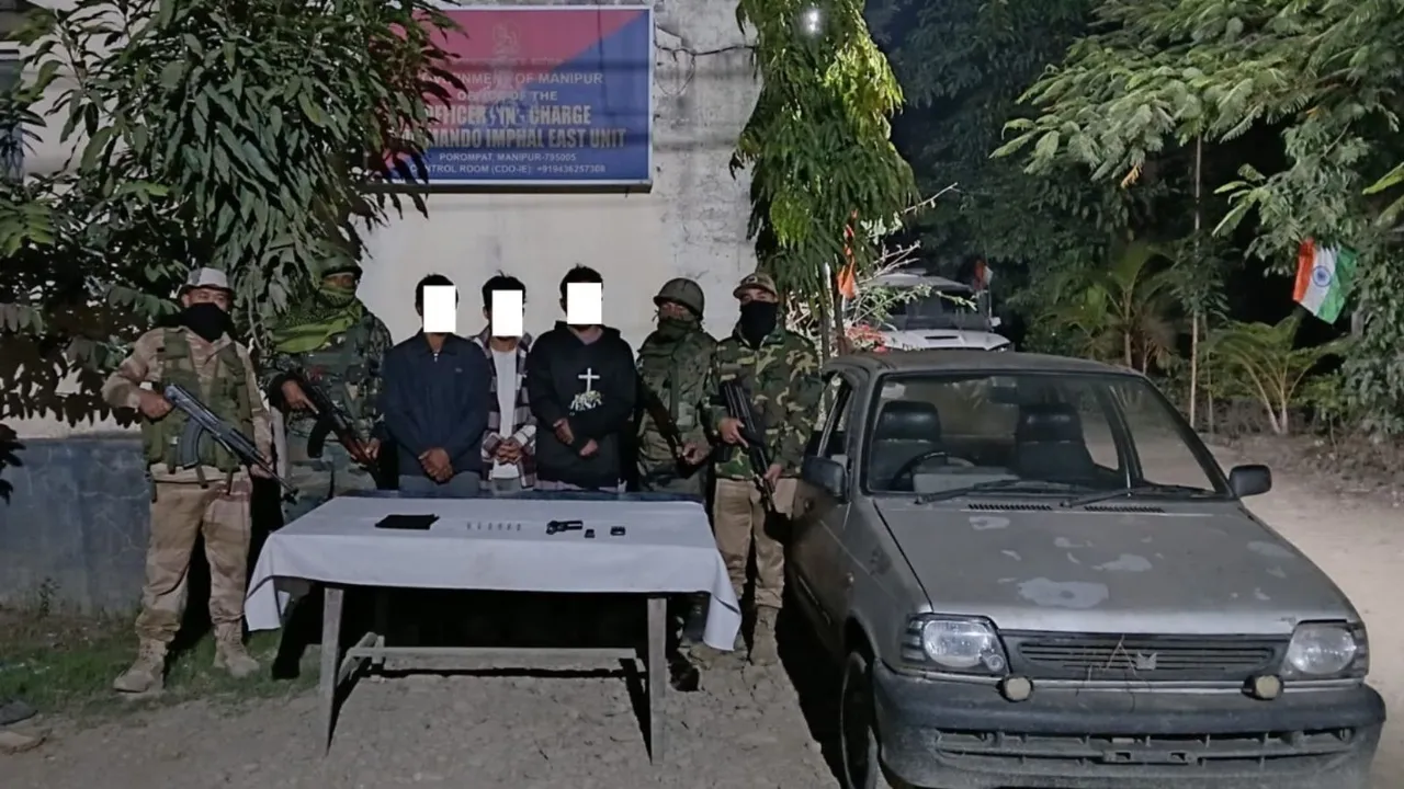 Manipur Police Arrest Millitants Thoubal