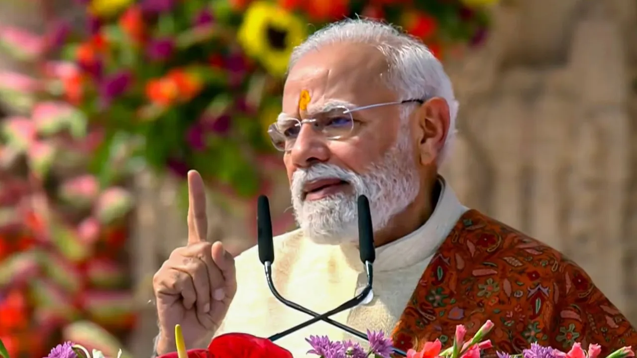 Narendra Modi Dhwajarohan at Ram Temple Ram Mandir