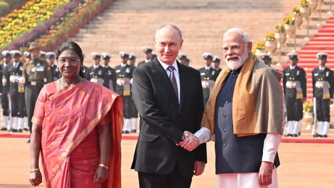 Vladimir Putin Droupadi Murmu Narendra Modi