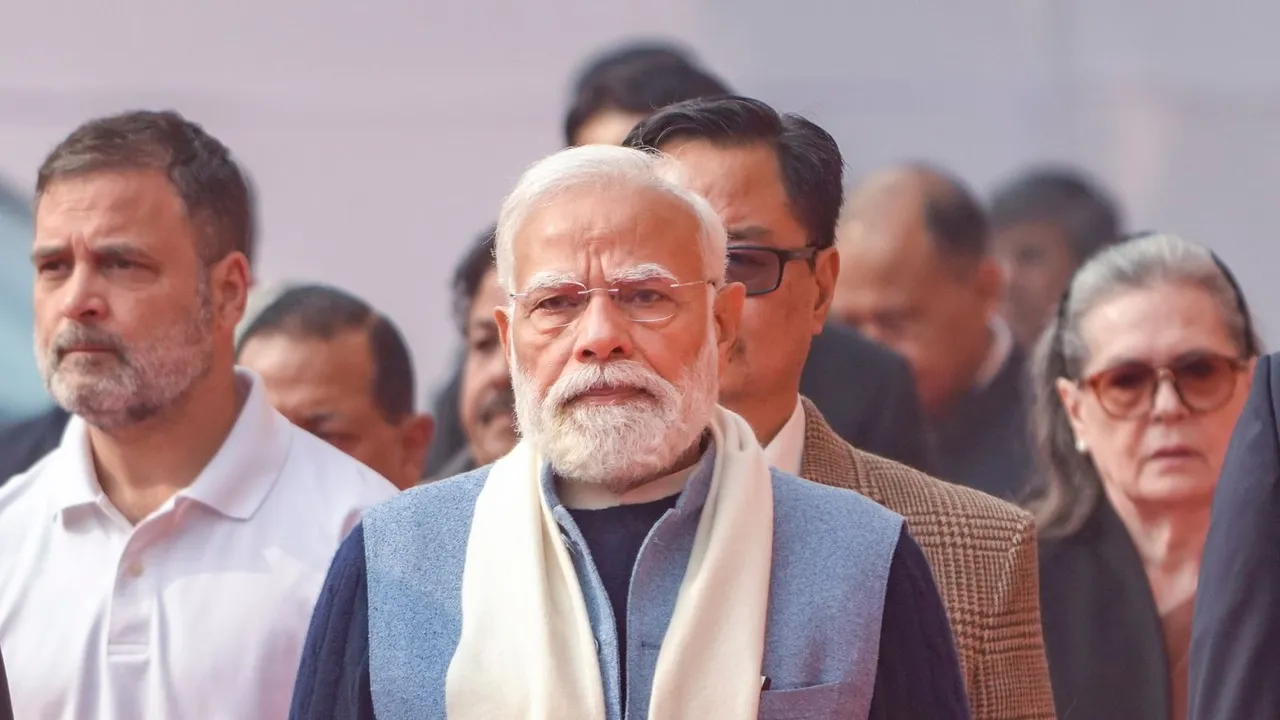 Narendra Modi Rahul Gandhi Sonia Gandhi 2001 Parliament attack anniversary