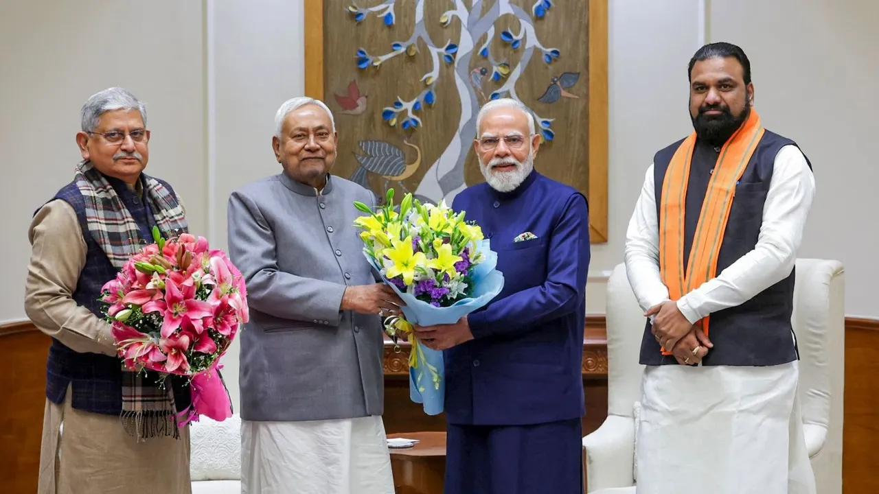 Nitish Kumar Narendra Modi Samrat Choudhary