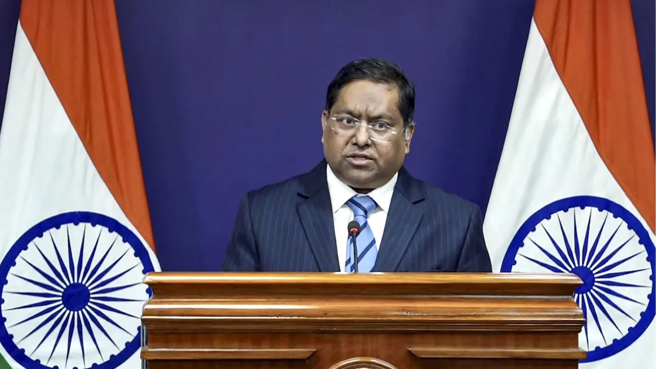 Randhir Jaiswal addresses media MEA India