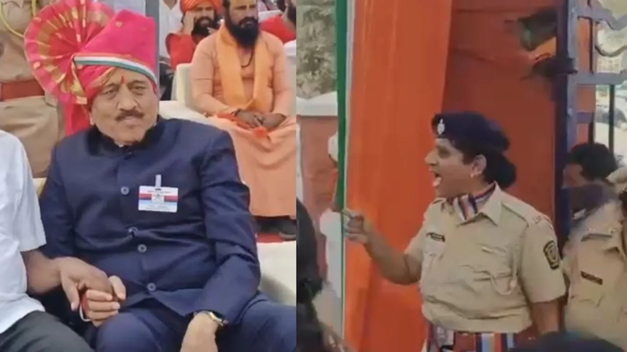 Girish Mahajan (left)