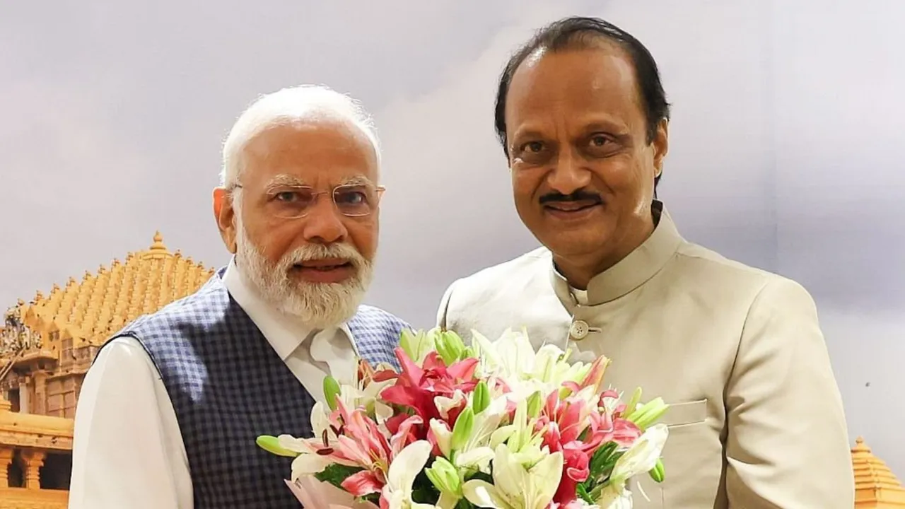 Narendra Modi Ajit Pawar