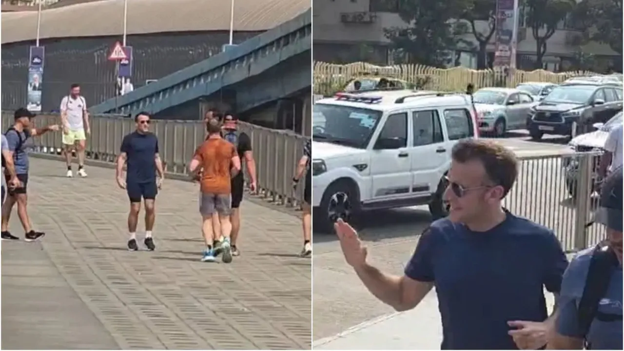 Emmanuel Macron Jogging in Mumbai