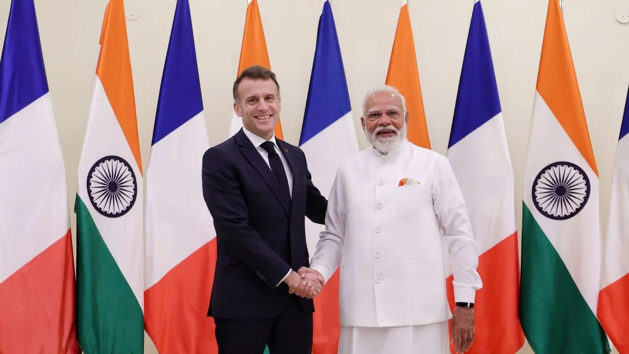 Narendra Modi Emmanuel Macron India France