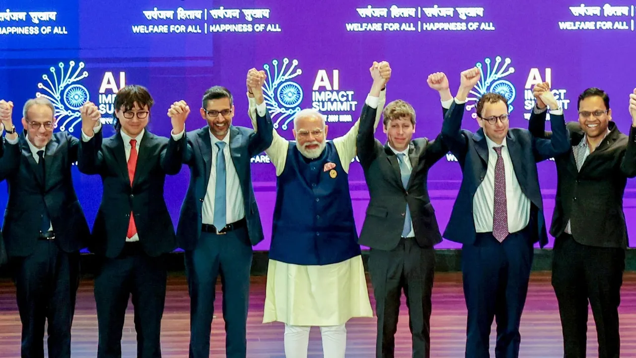 India AI Impact Summit 2026 Narendra Modi Sam Altman Dario Amodei