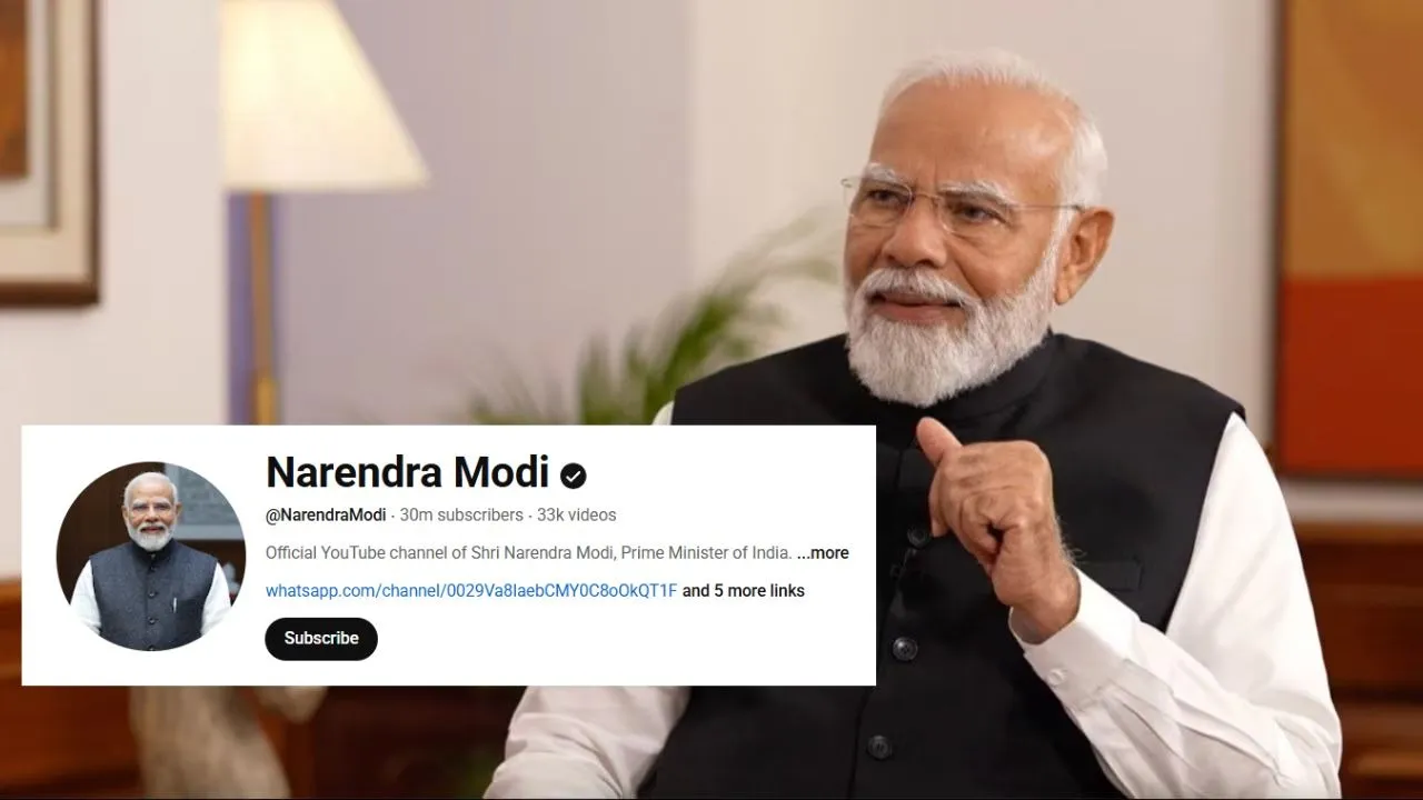 Narendra Modi 30 Million Youtube Subscribers