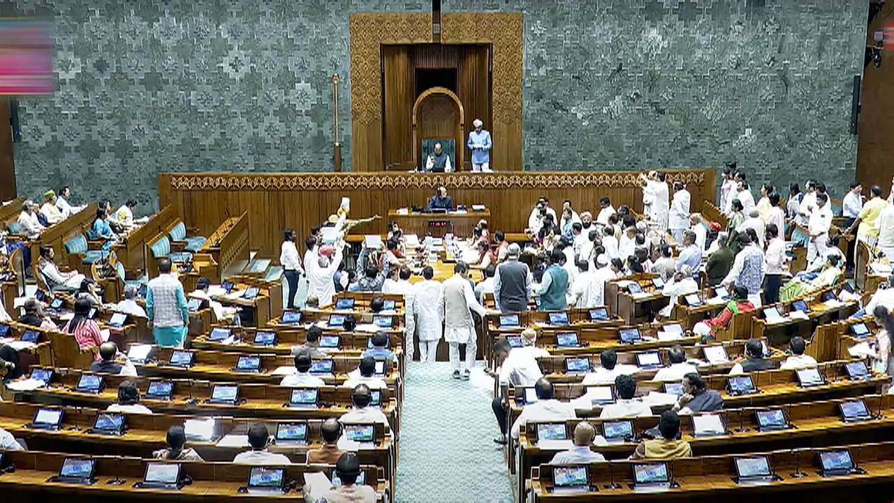 Members in the Lok Sabha during the Monsoon session of Parliament, in New Delhi, Wednesday, July 31, 2024.