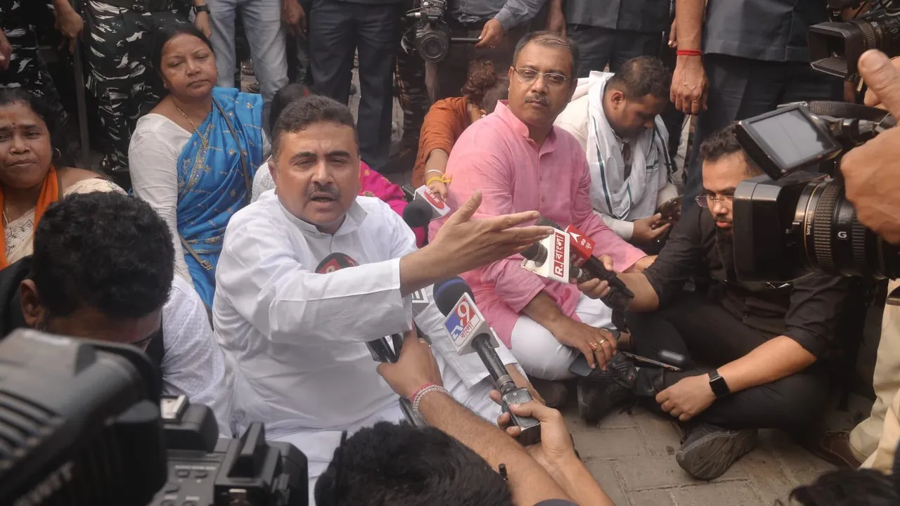 Suvendu Adhikari was stopped on his way to Sandeshkhali