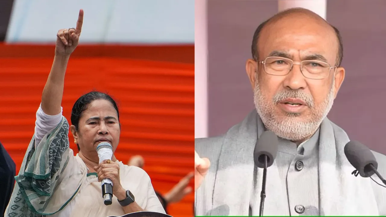 Mamata Banerjee N Biren Singh