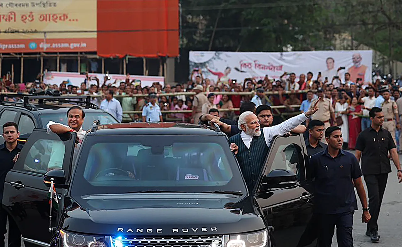Narendra Modi Roadshow Guwahati